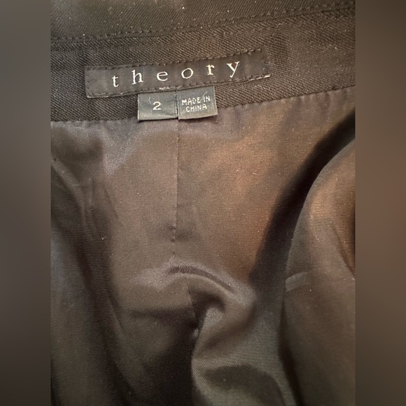 386. Ladies Theory Vintage Black Wool Blend Gabe B Suit Jacket - Picture 6 of 8